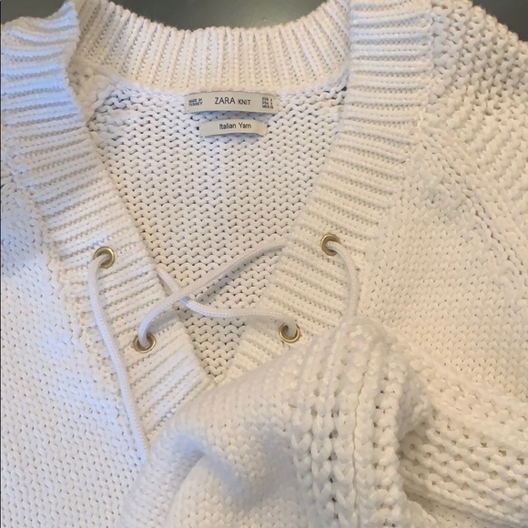 Beautiful white Italian yarn cable knit sweater - Picture 3 of 6